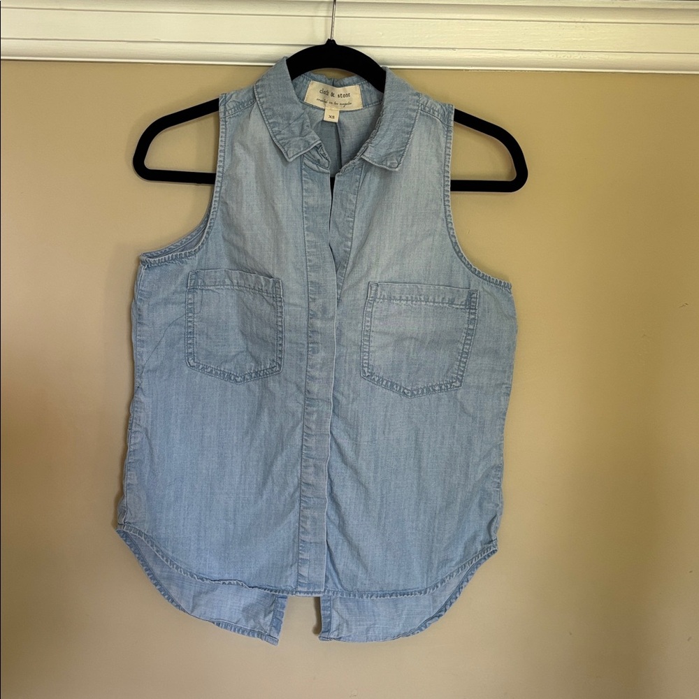 Cloth & Stone Sky Blue Sleeveless Top